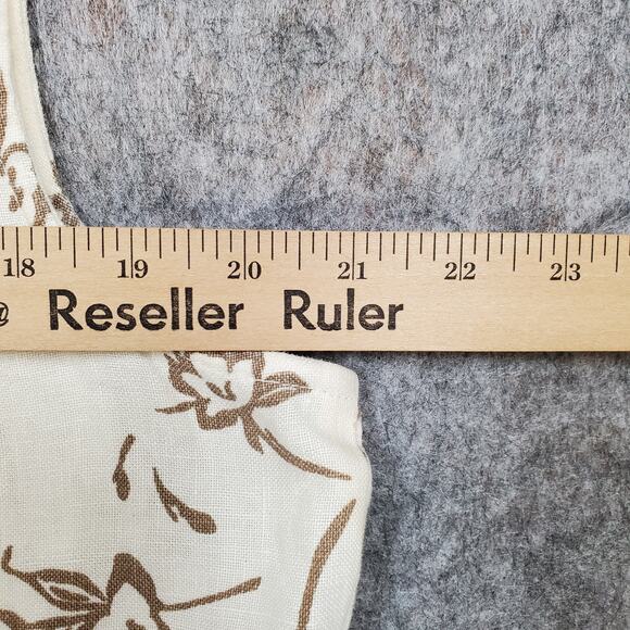 Laissez Faire Top Womens Linen Button Front Floral Lagenlook Collared Beachy - Picture 6 of 8